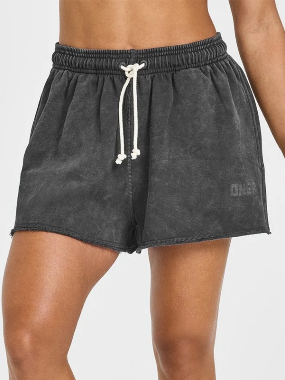Oner Active Raw Lounge Oversized Shorts 100% Cotton | Washed Black US L / UK XL